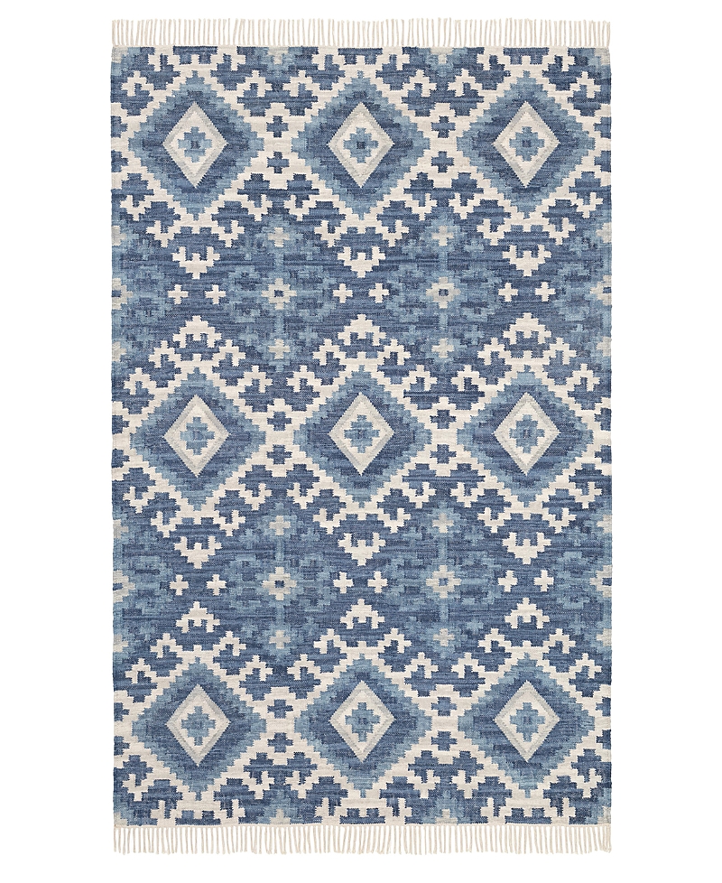Dash & Albert By Annie Selke Dash Albert By Annie Selke Marmara Kilim Da1365 Area Rug, 9'0x12'0 In Blue