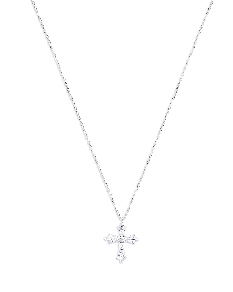 Meira T Diamond Cross Pendant Necklace in 14K White Gold, 16