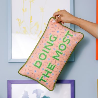 Doing the Most Needlepoint Pillow