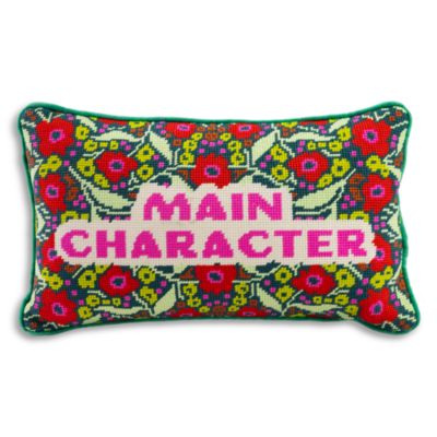Main Character Needlepoint Pillow