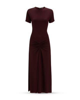 Victoria Beckham Gathered Waist Midi T-Shirt Dress