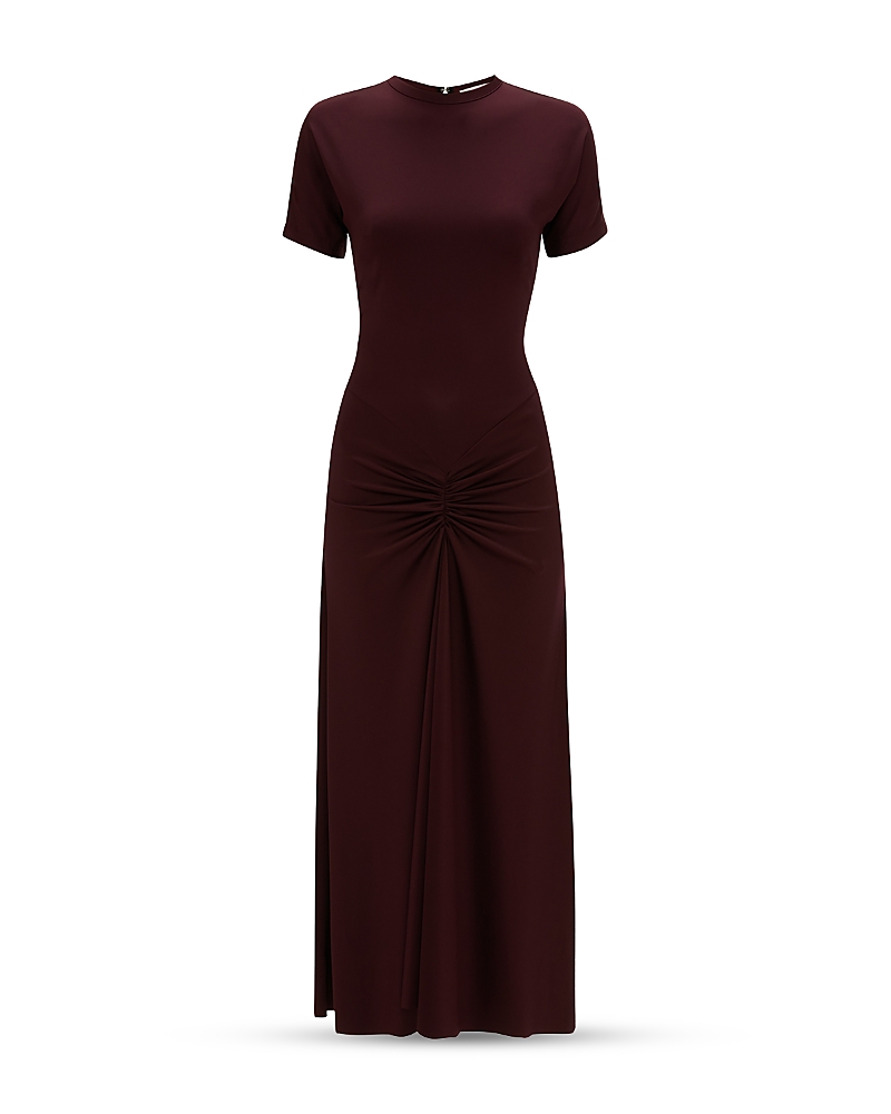 Victoria Beckham Gathered Waist Midi T-Shirt Dress