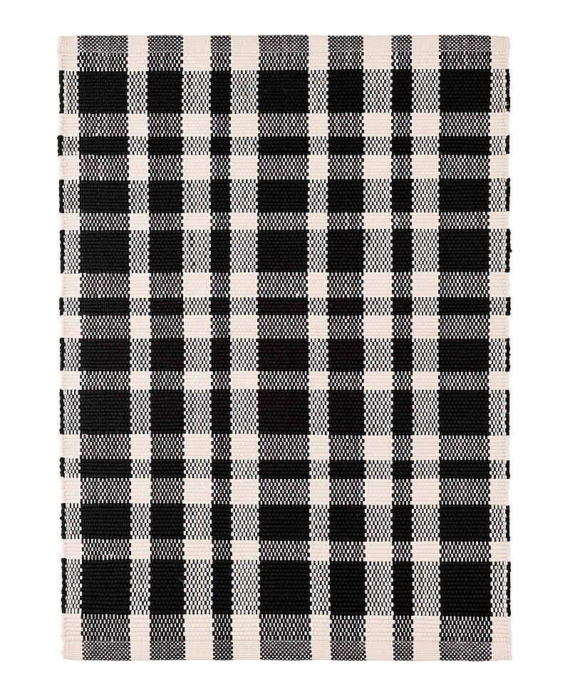 Dash & Albert By Annie Selke Dash Albert By Annie Selke Tattersall Indoor/outdoor Da982 Area Rug, 4'0x6'0 In Black