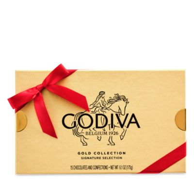 Holiday Assorted Chocolate Gold Gift Box, 15 Piece