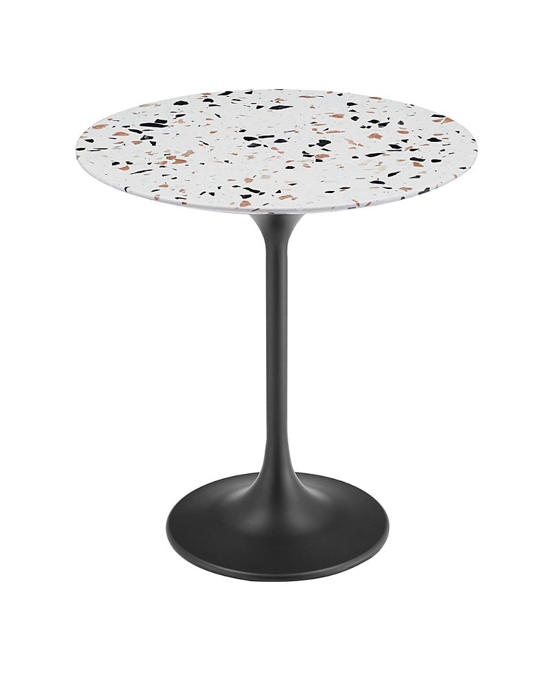 Modway Lippa Round Terrazzo Side Table In White