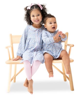 Girls' Country Calico Ruffled Long Sleeved Bodysuit Dress  - Baby