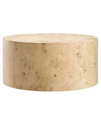 Cosmos 35" Round Burl Wood Coffee Table