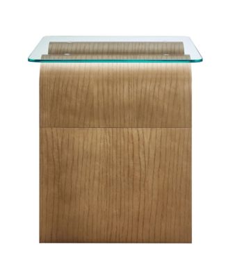 Ondine Glass Top Side Table
