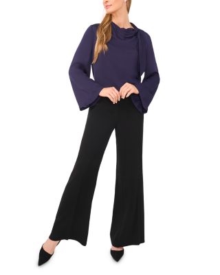Mock Neck Wide Sleeve Top