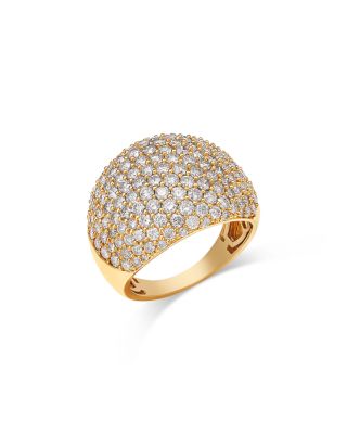 Pav&eacute; Diamond Ring in 14K Yellow or White Gold, 3.0 tcw