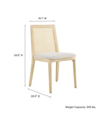 Monarch Wood and Rattan Dining Side Chair