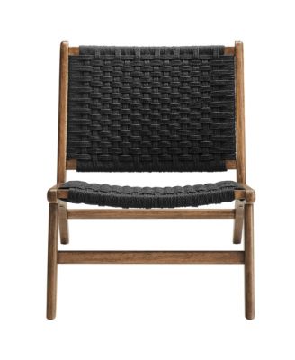 Saoirse Woven Rope Wood Accent Lounge Chair