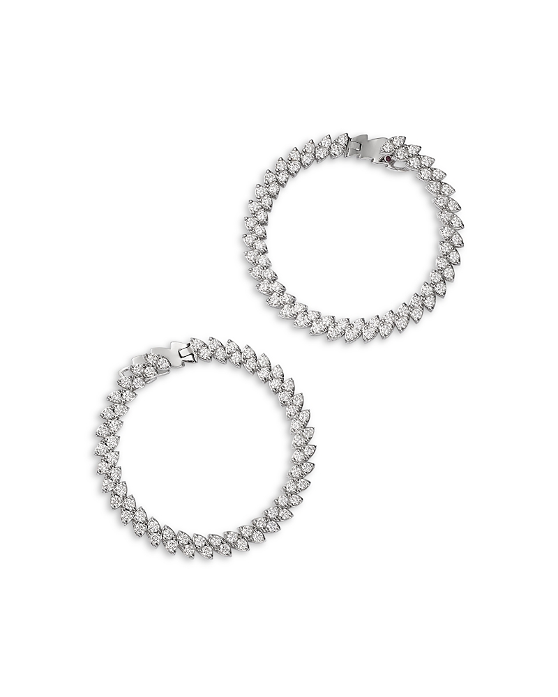 Roberto Coin Diamond Spiral Hoop Earrings in 18K White Gold, 4.24 tcw
