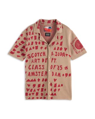 Jacquard Knitted Camp Shirt