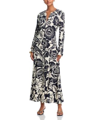 Cashews And Birds Winter Dress