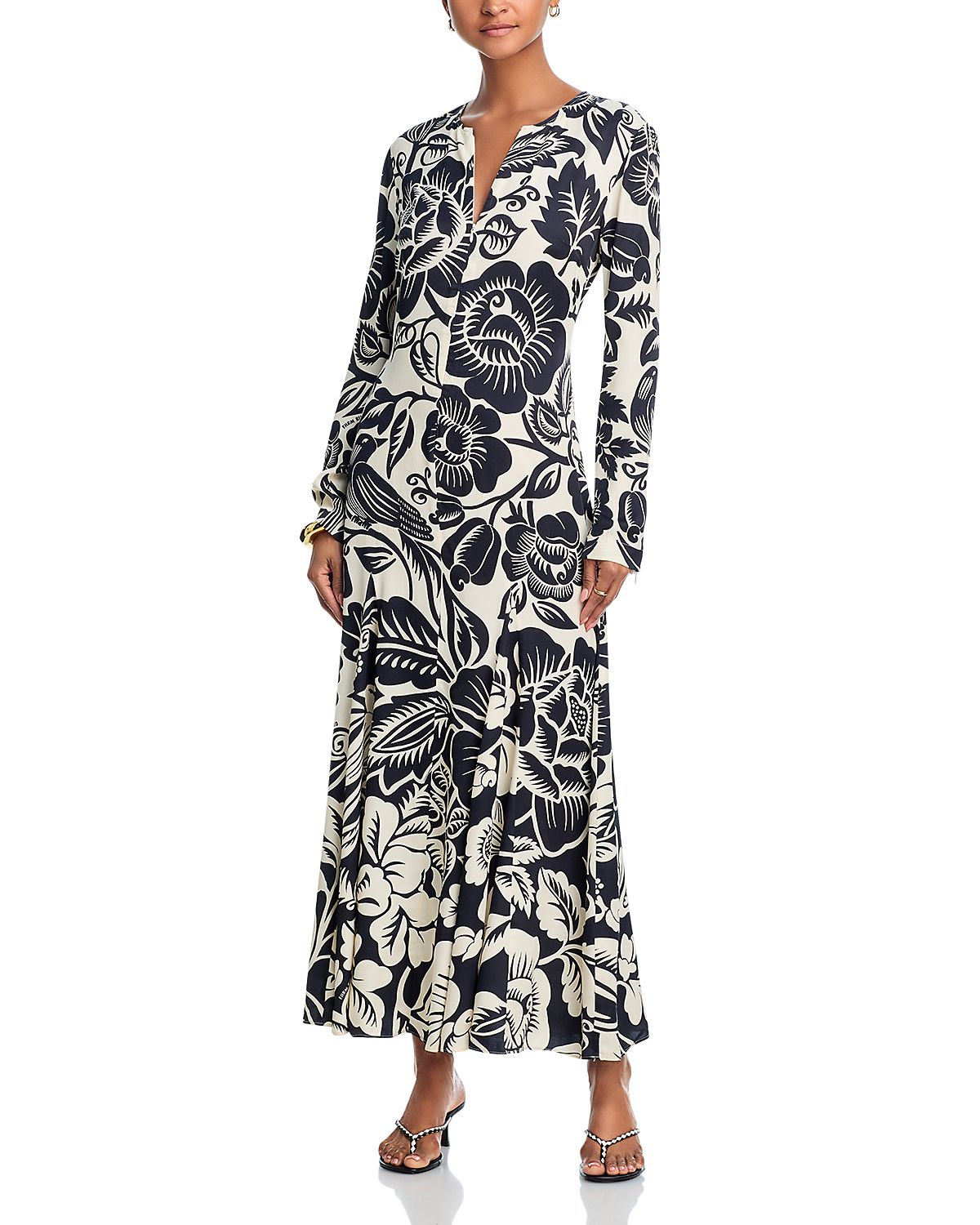 Farm Rio Cashews And Birds Winter Dress