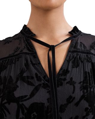 Mila Velvet Burnout Dress