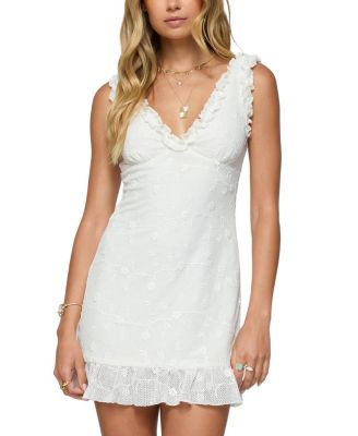 Shayla Ruffle Textured Mini Dress