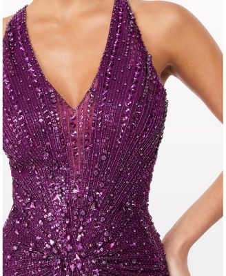 Lana Embellished Halterneck Maxi Dress