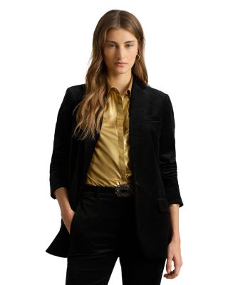 Stretch Velvet Blazer