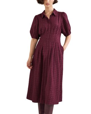 Yasmine Textured Midi Dress