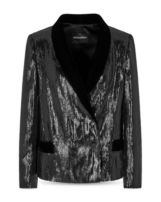 Sequined Double Breasted Blazer