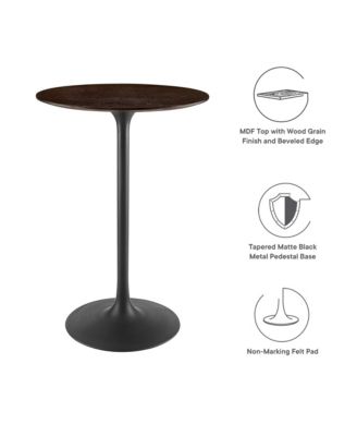 Lippa Round Wood Bar Table