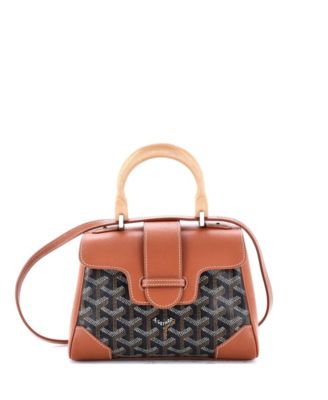 Mini Saigon Top Handle Bag Coated Canvas with Leather