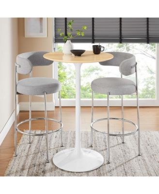 Lippa Round Wood Bar Table