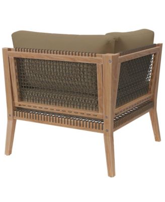 Clearwater Outdoor Patio Teak Wood Corner Chair