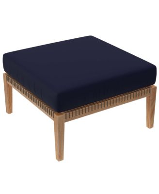 Clearwater Outdoor Patio Teak Wood Ottoman