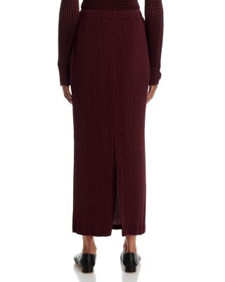 Hatching Pleats Skirt