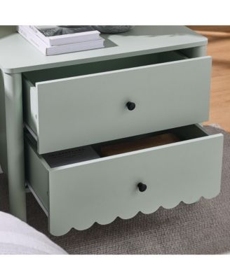 Emmeline Scalloped 2-Drawer Nightstand