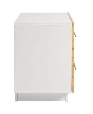 Abel 2-Drawer Burl Wood Nightstand