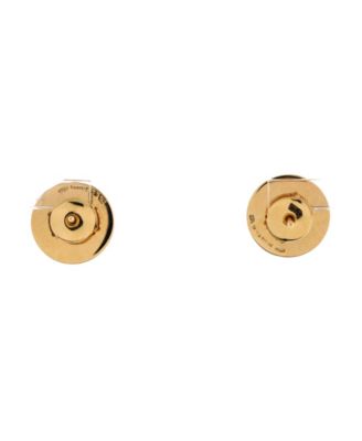 Classic Round Stud Earrings 18K Gold with Diamonds