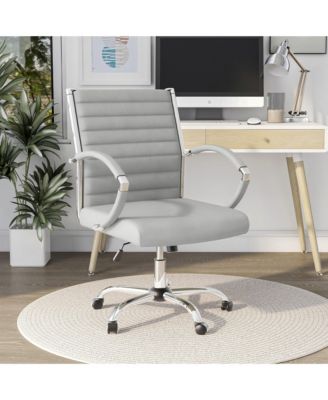 Tioga 37-inch Faux Leather Height Adjustable Swivel Office Chair