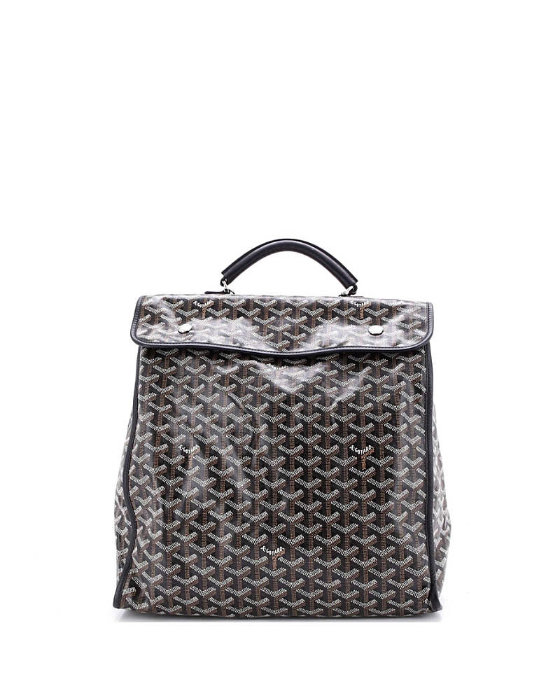 Pre-owned Pre-owned Goyard  Goyard Saint Leger Briefcase Backpack Coated Canvas In Black