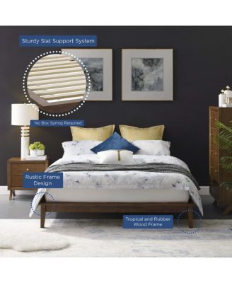 Lodge Wood Platform Bed Frame