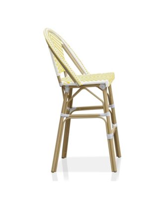 Haley Aluminum and PE Wicker Outdoor Bar Chairs, Set of 2