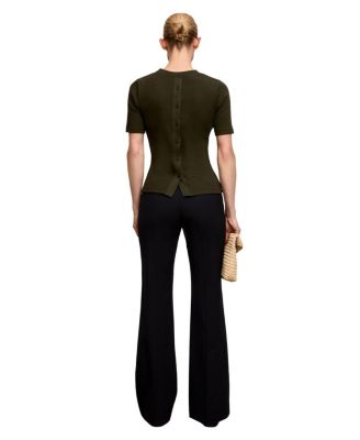 Blanche Button-Back Plush Pima Top
