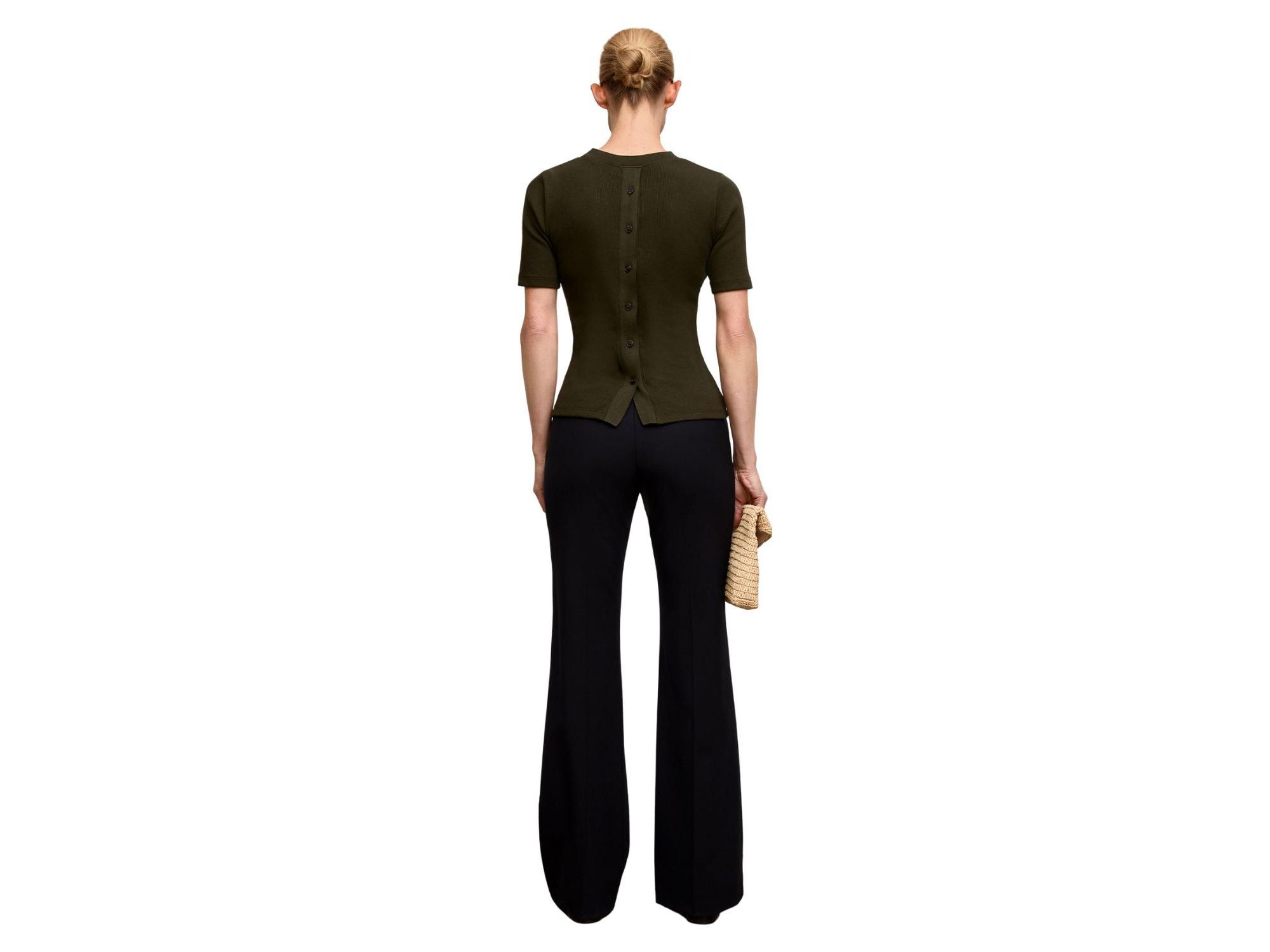 Blanche Button-Back Plush Pima Top — Image 5