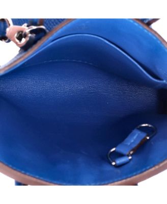 Birkin Tiny Handbag Blue Epsom with Palladium Hardware