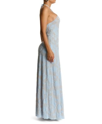 Burnout Halter Maxi Dress