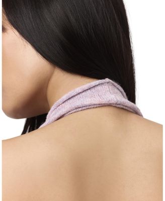 Boucle Knit Halter Maxi Dress