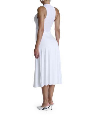 Hourglass Mesh Sleeveless Midi Dress