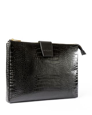 Layla Embossed Leather Laptop Case