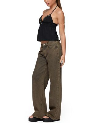 Textured Iridescent Babydoll Halter Top