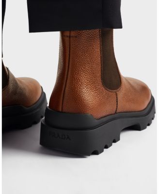 Men's Printed Leather Chelsea Boots