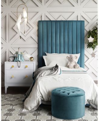 Queen Velvet Storage Ottoman