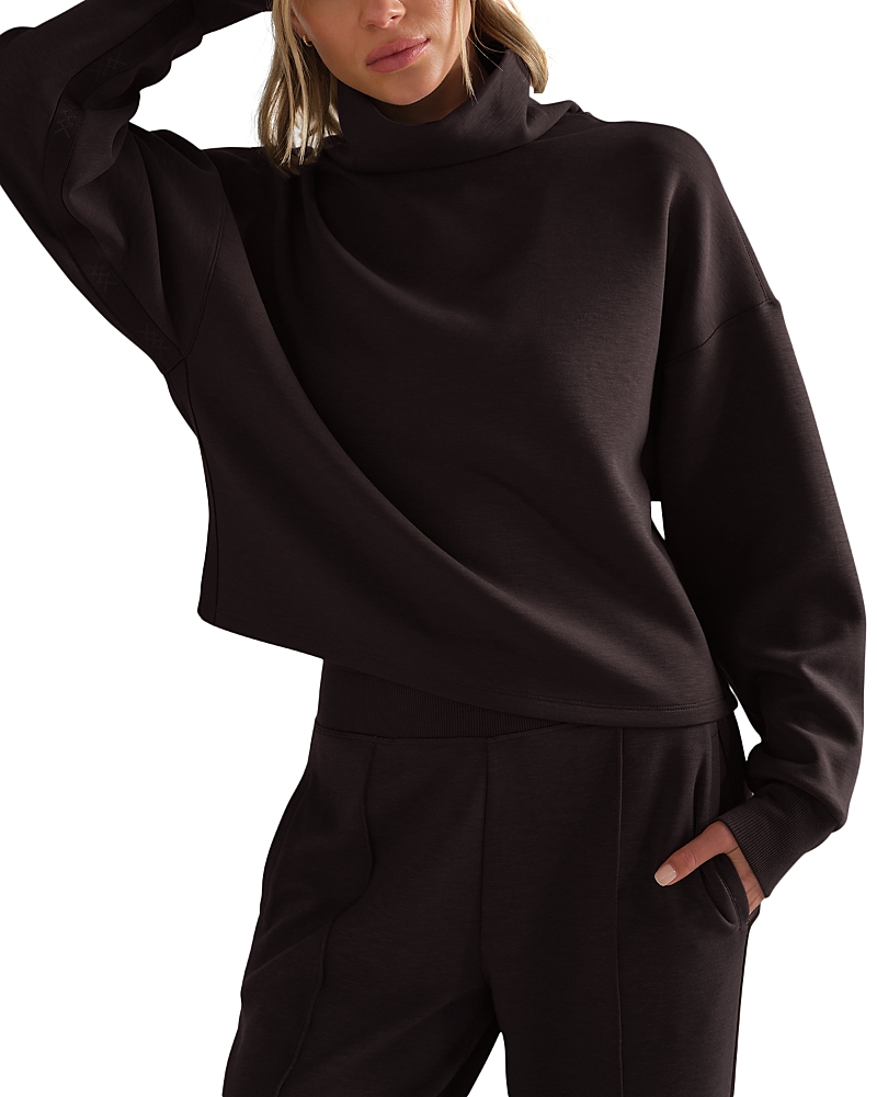 Rhone Dreamglow Mock Neck Sweatshirt In Brown